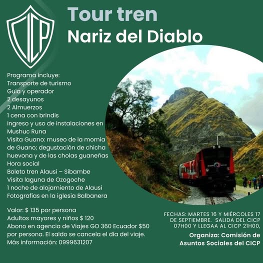 Invitación al Tour Tren Nariz del Diablo
