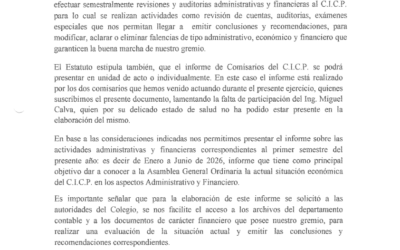 INFORME DE COMISARIOS CICP 2026